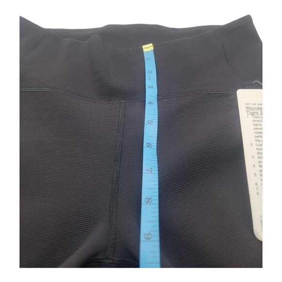 Lululemon Legging Women 8 Black Wunder Under Hi-Rise 28" Rib Crossfit Athleisure - Picture 5 of 9